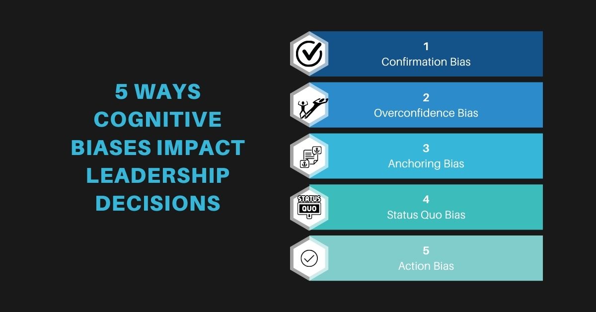 5 ways cognitive biases impact leadership decisions!